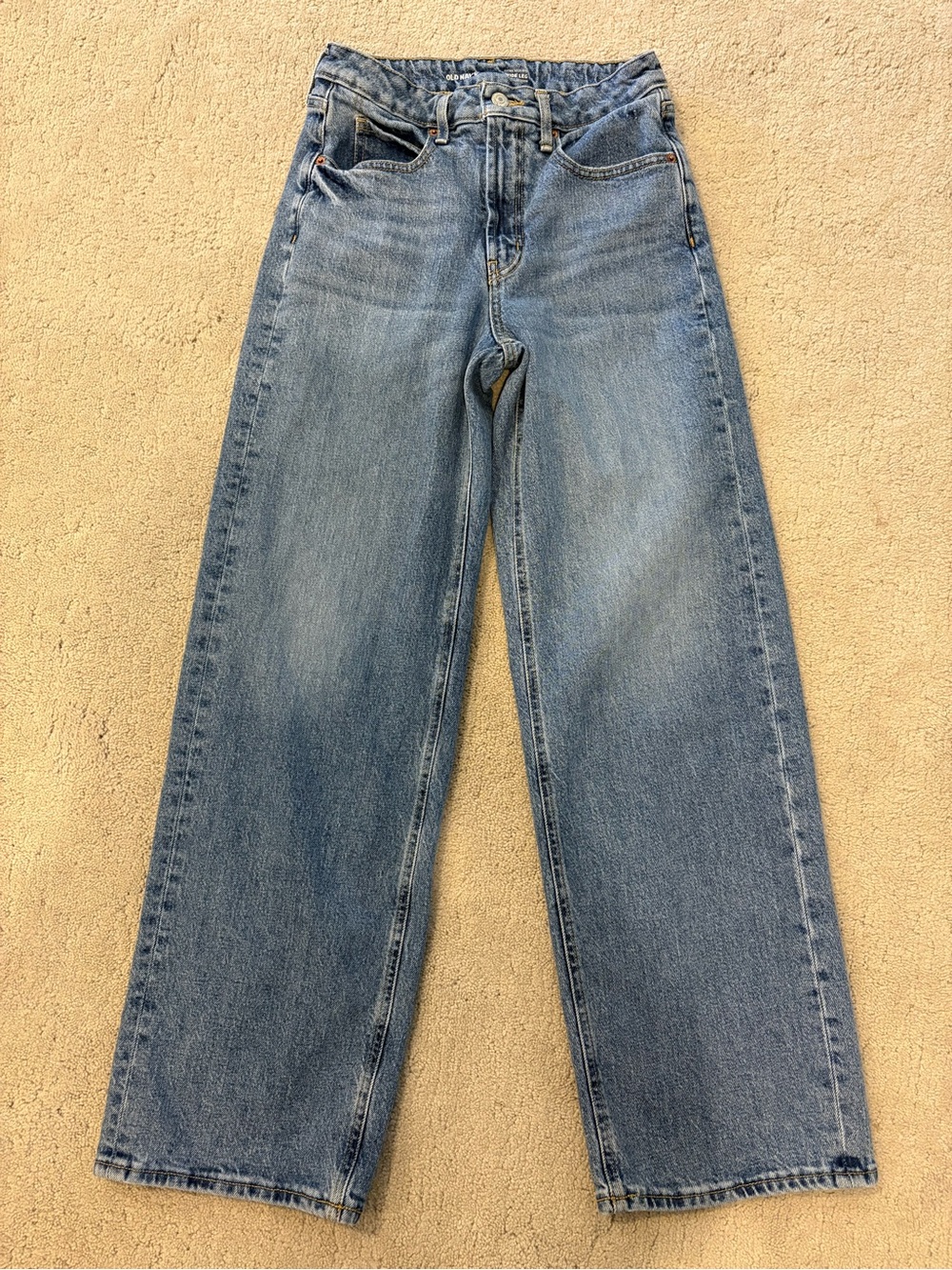Old Navy Extra High Rise Wide-Leg Women's Blue Jeans Size 0 Juniors baggy